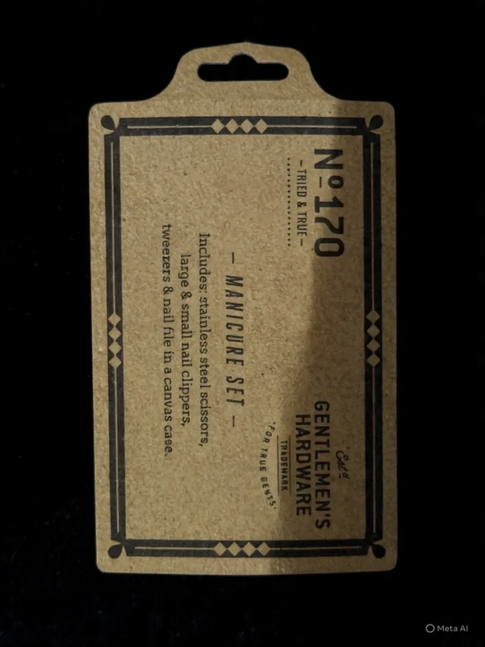 Gentlemen's Hardware No.170 Manicure Set - Brown & Gray Case